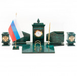 Настольный набор с гербом и флагом России