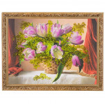 Картина "Тюльпаны в корзинке" багет
